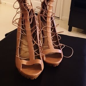 Sexy Strappy Lace Up Boot Heels